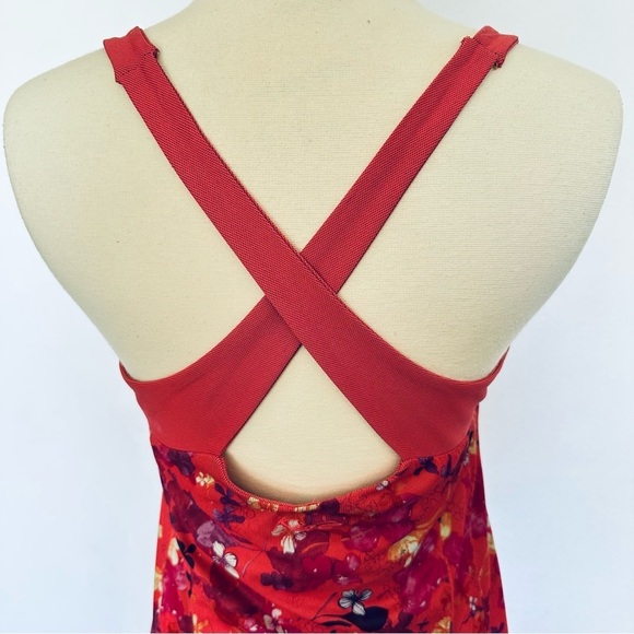 Kuhl Geranium Floral Java Cross Back Athletic Summer Dress Size Medium EUC - Picture 4 of 7